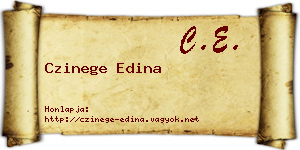 Czinege Edina névjegykártya